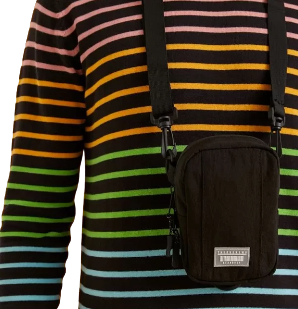 Alternative view of Bolsa Mini Bag Com Alça Transversal E Patch Aplicado Preto