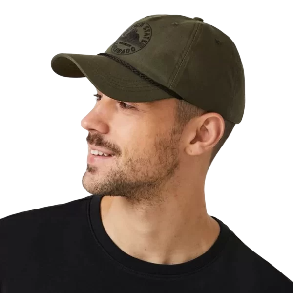 Boné Aba Curva Em Algodão Com Estampa Golden State Colorado Verde