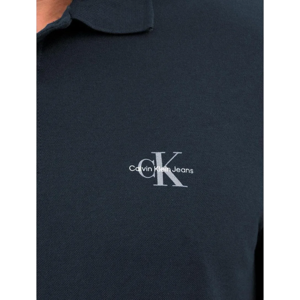 Alternative view of Polo Calvin Klein Jeans Masculina Piquet Regular Re Issue Azul Marinho