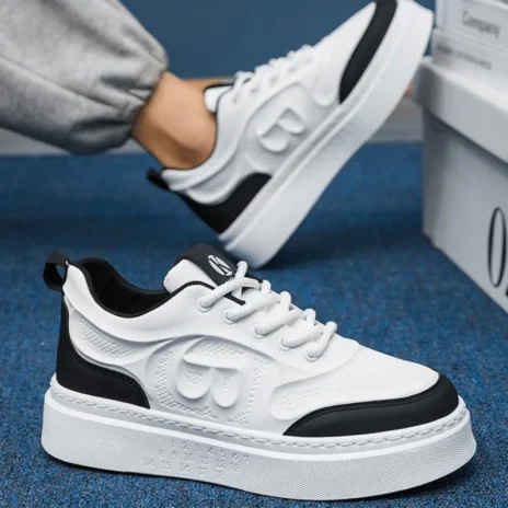 Alternative view of Tênis Masculino 2025, Tênis Casual Esportivo Masculino, Tendência Primavera Verão, Tênis de Couro de Cano Baixo, Calçado Versátil para Caminhada.